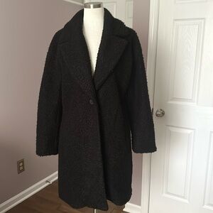 London Fog long faux fur jacket size L